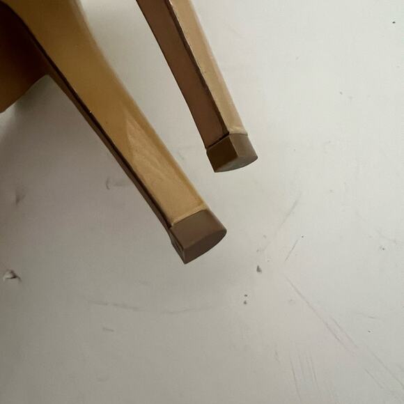 JIMMY CHOO LONDON KUKI BEIGE PATENT‎ LEATHER SANDALS MADE IN ITALY SIZE 38 1/2 - Picture 8 of 11